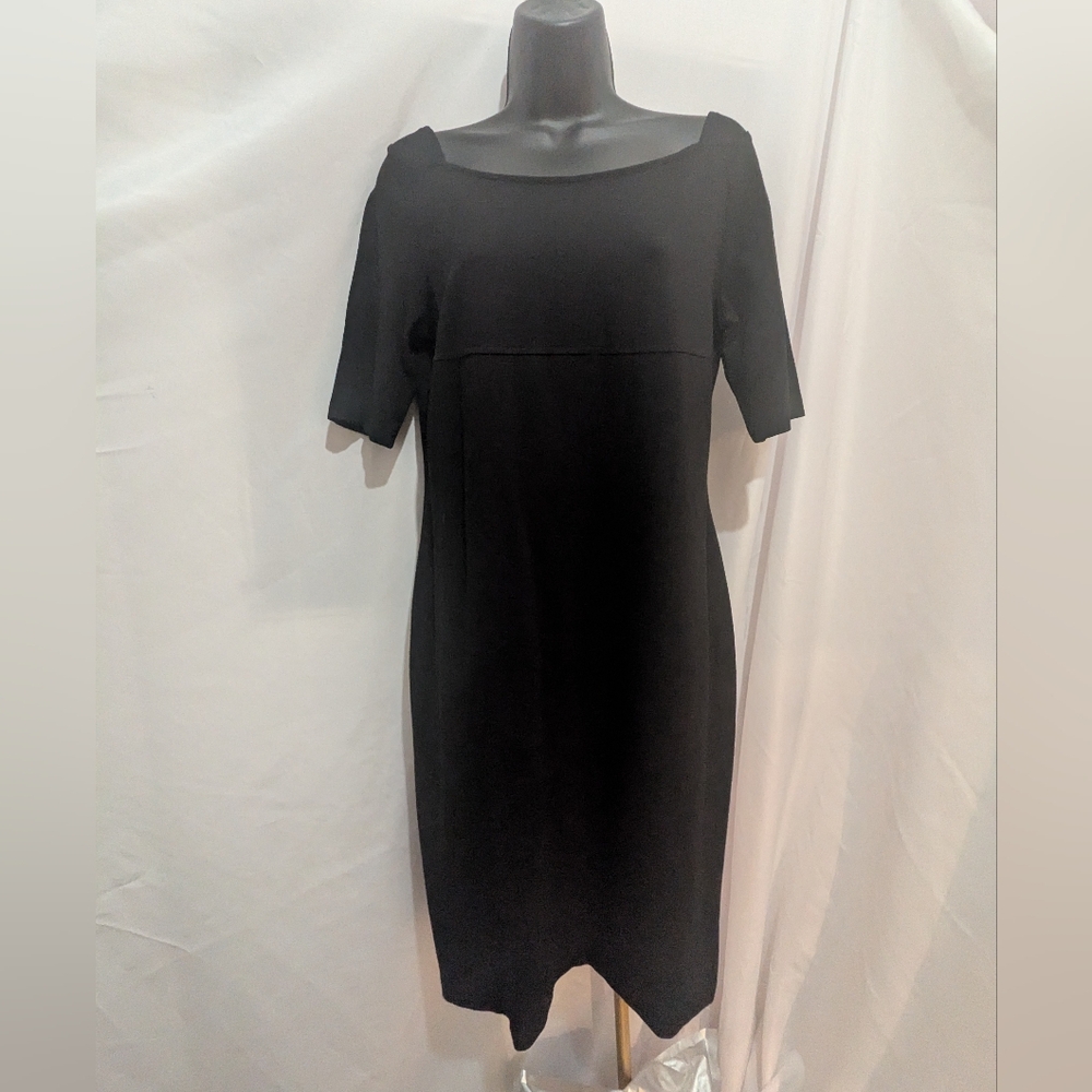 Talbots NWT Classic Black Midi Dress Size 10